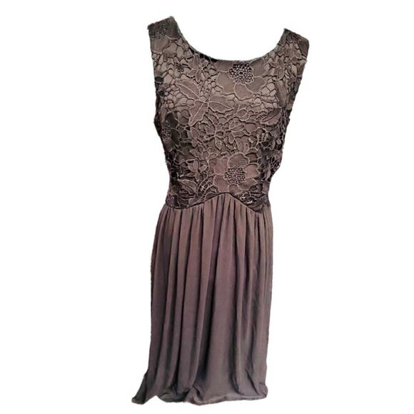 NWT Label any 5 Twelve Black Lace Sleeveless Dress Size 12 - Picture 1 of 7